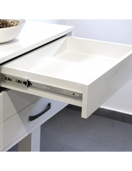 Paire de coulisses pour tiroirs à  billes sortie totale système push fermeture amortie 45 mm. EMUCA 4303305