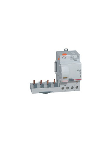 Bloc différentiel adaptable automatique DX³ pour disjoncteur 1 module par pôle 4 Pôles 400V 63A type AC 300mA LEGRAND 410518