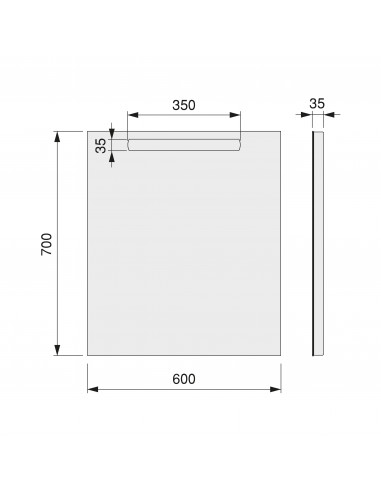Miroir de salle de bain Pegasus avec èclairage frontal LED EMUCA 5148120