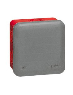Boîte de dérivation carrée pour presse-étoupe Plexo dimensions 80x80x45mm RAL7037 et RAL3000 LEGRAND 092009 2