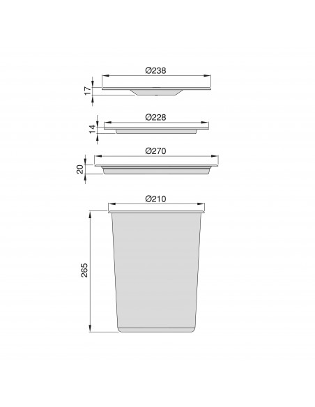 Poubelle encastrable Recycle pour plan de travail de cuisine EMUCA 8199665