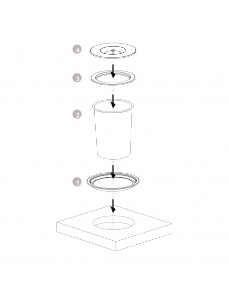 Poubelle encastrable Recycle pour plan de travail de cuisine EMUCA 8199665