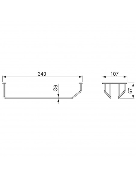 Porte-verres Supra pour meubles. EMUCA 8938011