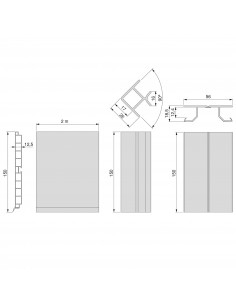 Kit de plinthes de cuisine Plasline avec accessoires union. EMUCA 8952563 2