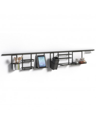 Accessories de cuisine Titane à  accrocher sur un profilè fixè au mur. EMUCA 8965735
