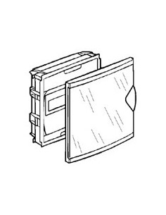 Coffret modulaire encastré 1 rangée 6+2 modules 213x205x71mm porte isolante transparente LEGRAND 001420 2