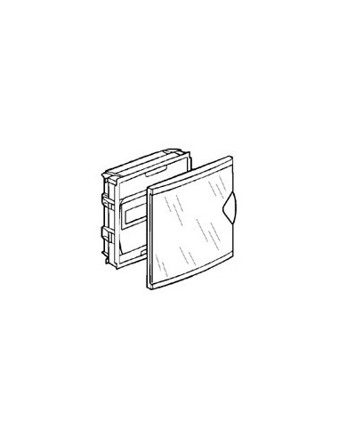 Coffret modulaire encastré 1 rangée 6+2 modules 213x205x71mm porte isolante transparente LEGRAND 001420