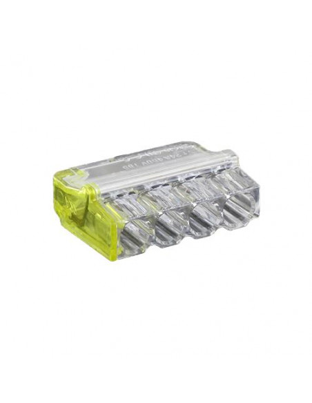 500 Connecteurs Mini Connex 4 entrées jaune vrac BLM 460040