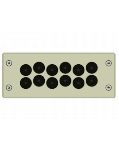 Plaque passe-câble 12 entrées (5-13mm) BLM 145012