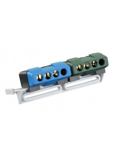 Kit support+2 borniers bleu/vert (2x10²/2x16²) BLM 515000