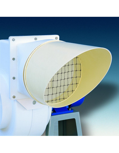 Auvent pare-pluie PVC D125 mm. S'installe à l'extrémité des CMPB/T 2 - TMPB/T APP-125 N S&P UNELVENT 970706