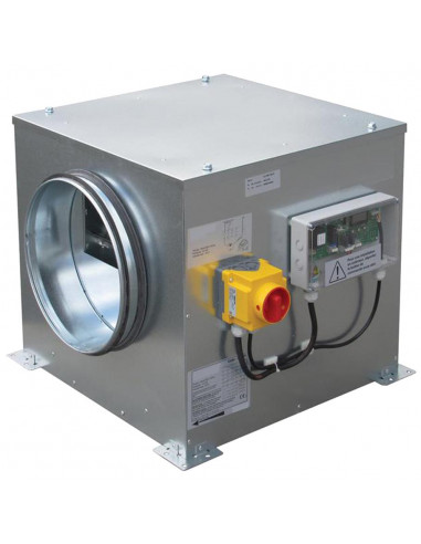 Caisson à courant continu iso 50 mm 2000 m3/h D315mm dépressostat inter prox CATB ECO 20/DI ISO 50 S&P UNELVENT 240423
