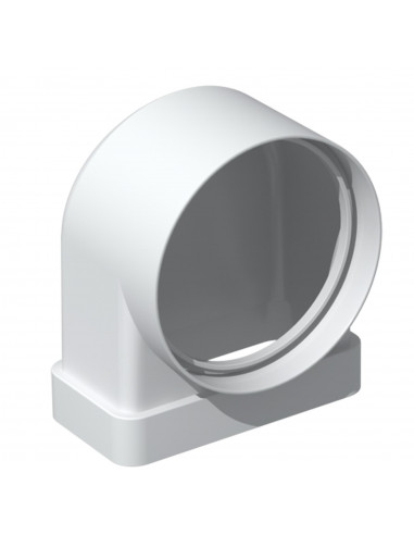 Coude mixte PVC Rigide section rectangulaire 55 x 220 CDM 125 S&P UNELVENT 833618