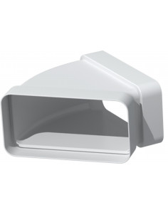 Coude 45° horizontal PVC rigide rectangulaire 55 x 110 mm gamme TUBPLA CHM 100 S&P UNELVENT 834084