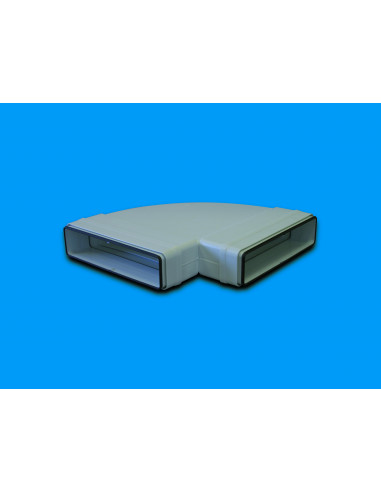 Coude 90° horizontal PVC rigide à joints d'étanchéité rectangulaire 55 x 220 mm CHRV 125 S&P UNELVENT 831026
