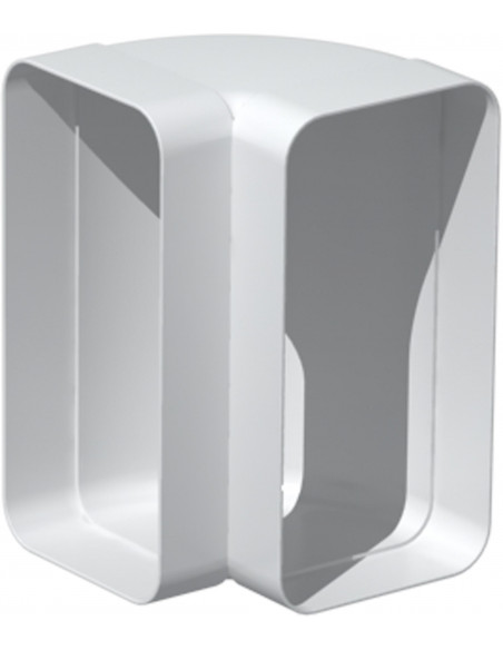 Coude 90° vertical PVC rigide rectangulaire 55 x 110 mm gamme TUBPLA S&P (UNELVENT) 833646