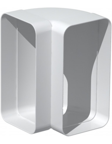 Coude 90° vertical PVC rigide rectangulaire 40 x 110 mm gamme TUBPLA S&P (UNELVENT) 832104