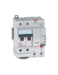 Disjoncteur différentiel monobloc DX³6000 10kA à vis 2 Pôles de 230V~ à 400V~ 32A type AC 30mA LEGRAND 411161 2