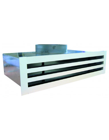 Diffuseur linéaire à 4 fentes réglables plénum isolé blanc longueur 535 mm DL 4F/R 535 B S&P UNELVENT 853248