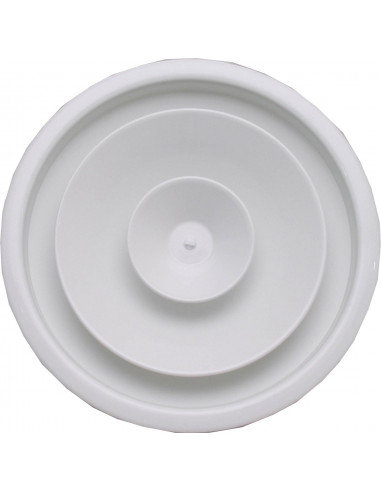 DIFFUSEUR CIRCULAIRE BLANC A CONES REGLABLES DRACCORDEMENT 100MM GCI 100 S&P UNELVENT 852416