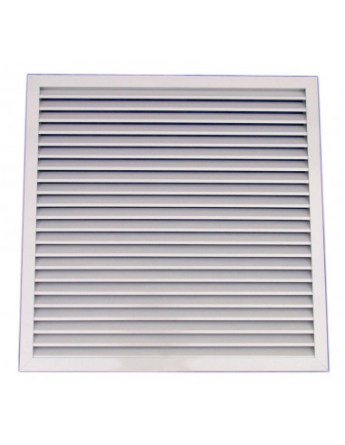 Grille de reprise int. + filtre alu blanc pour dalle faux-plafond D 600x600 mm GRAIxCD 600x600 FP S&P UNELVENT 850136