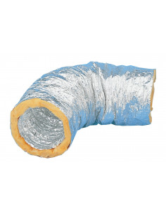 Gaine souple alu iso phonique 50 mm classement M0/M1 D 200 mm longueur 10 m GSI MP 200/10M/50 S&P UNELVENT 820781