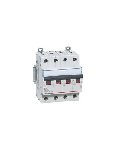DX3 DISJONCTEUR TETRAPOLAIRE C63 6000A/10KA 4 MODULES LEGRAND 407904