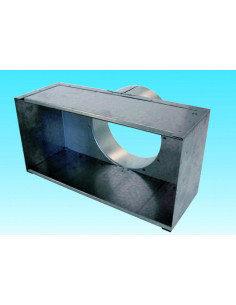 Plénum ABS pour grilles 400 x 200 raccord oblong égal D 200/250 mm + volet PGRO 400X200 S&P UNELVENT 870087