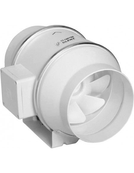 EXTRACTEUR IN LINE POUR RESEAU DE GAINES TEMPORISE 2 VITESSES 160 M3/H D100 MM UNELVENT TD-160/100 T 250810