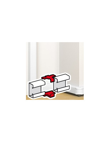 Eclisse de jonction pour goulotte à clippage direct Mosaic 50x80mm/130mm ou 180mm blanc LEGRAND 075661