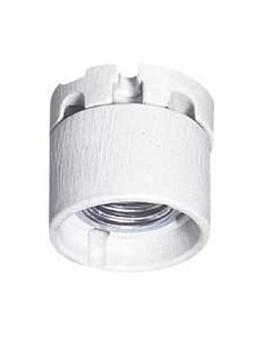 Douille en porcelaine pour éclairage public avec frein de culot E27 et jupe de protection LEGRAND 060130