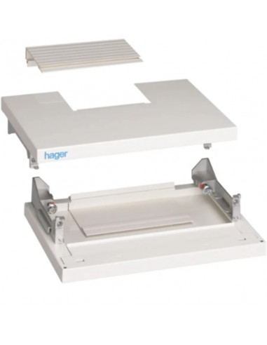 Kit panneaux de tête et de base quadro4 p 260mm h 73mm l 370mm IP43 IK08 HAGER FC416