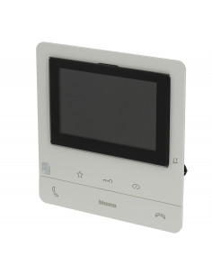 Poste intérieur écran 5pouces Classe 100 Basique + boucle inductive Blanc BTICINO BT344662