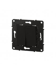 Altège double bouton poussoir noir composable BTICINO BTAL08SD 2