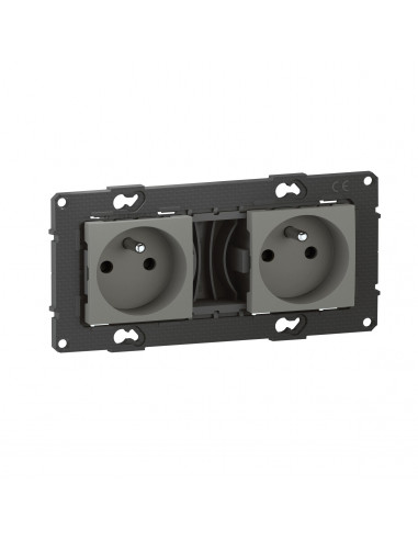 Double prise de courant précâblée Altège 16A- finition Nuage BTICINO BTAL22CD