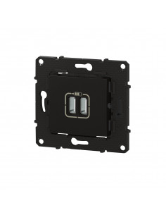 Double chargeur USB Altège Type-A 2,4A finition Nuit BTICINO BTAL30SD 2