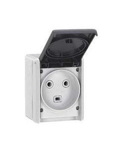 Prise étanche 2P+T 32A Plexo complet IP44 saillie gris LEGRAND 055872 2