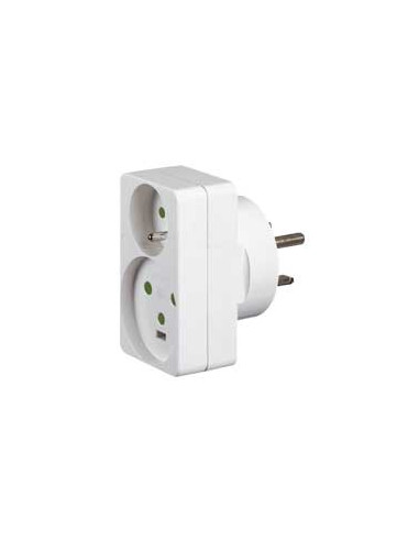 Adaptateur pour branchement de 1 fiche 2P+T 16A + 1 fiche 2P+T 20A sur une prise 32A LEGRAND 090035
