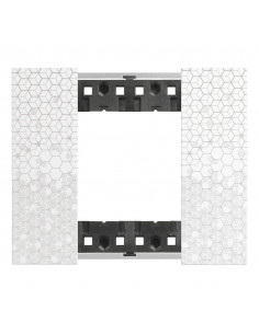 Living Now plaque pixel 2 modules BTICINO BTKA4802MW