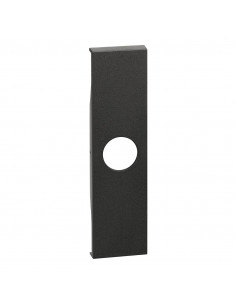 Enjoliveur Living Now pour prises TV simple mâle et type F à visser et sortie de fil Ø9mm 1 module noir mat BTICINO BTKG08