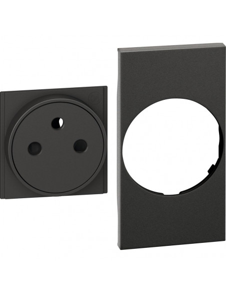 Enjoliveur Living Now pour prise de courant Surface 2 modules noir mat ...