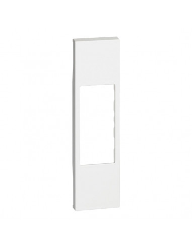 Plastron de finition Living Now pour toutes prises RJ45 , haut-parleurs et double RCA 1 module blanc BTICINO BTKW07