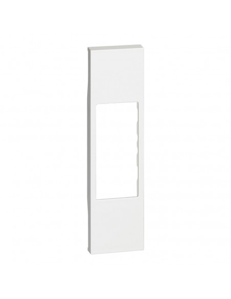 Plastron de finition Living Now pour toutes prises RJ45 , haut-parleurs et double RCA 1 module blanc BTICINO BTKW07
