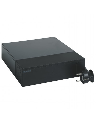 MULTIPRISE FB 4X2P+T + 4X2P CORNER TV PARAFOUDRE 2M 1MM2 NOIR LEGRAND 049430