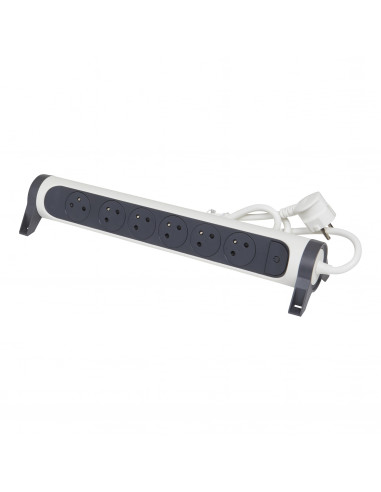 MULTIPRISE FB 6X2P+T PREMIUM ROTATIVE ET FIXABLE 3M BLANC/NOIR LEGRAND 049462