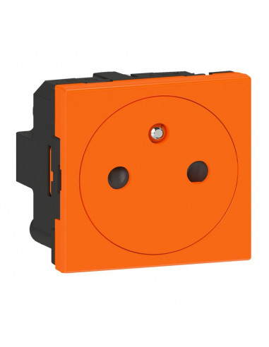 Prise 2P+T Surface Mosaic 2 modules connexion bornes auto-orange antimicrobien LEGRAND 077117L