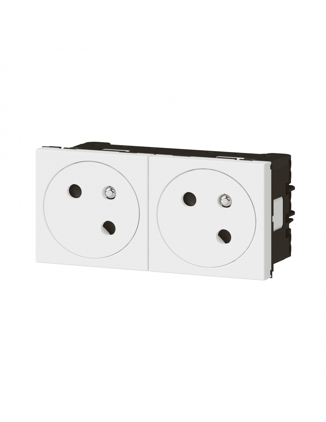 Prise Réseau Rj45 Double Murale, Montée En Surface Blindée, Avec