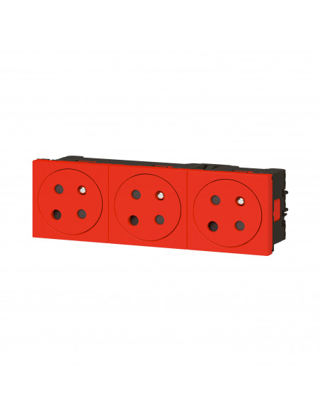 Prise 3x2P+T détrompage Surface Mosaic Link à raccordement latéral 6 modules LEGRAND 077153L