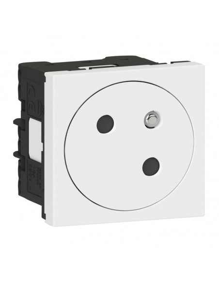 Prise 2P+T Surface Mosaic Link raccordement latéral 2 mod blanc antimicrobien LEGRAND 077158L