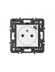 Prise de courant Surface Mosaic avec chargeur USB Type-C livrée avec support 2 modules blanc Legrand 077161L 2